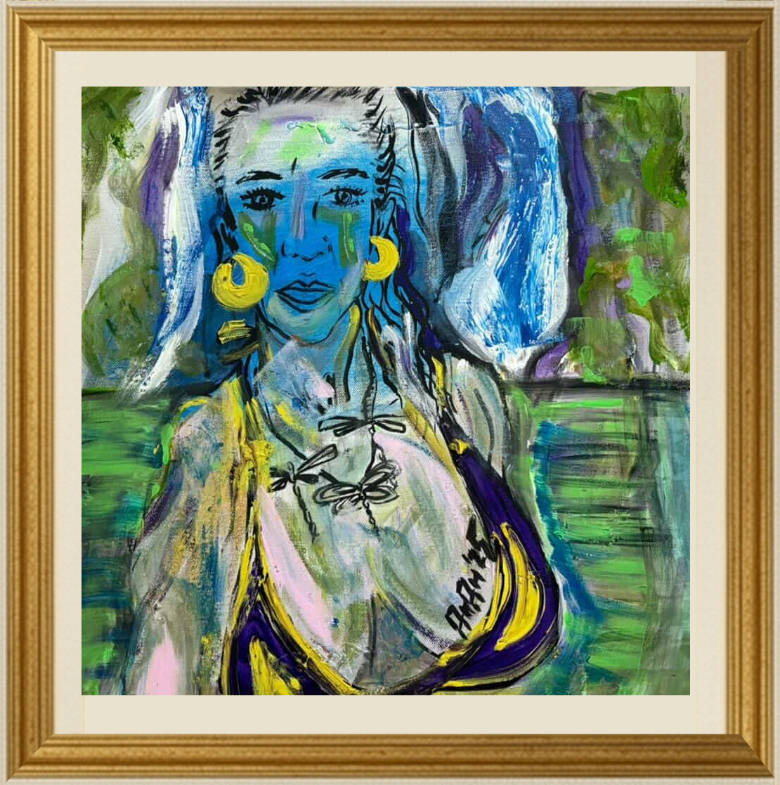 Woman with dragonflies — painting by Daniela �Roli�!